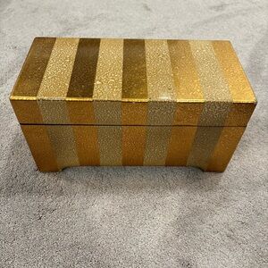 Gold and Brown Striped Box